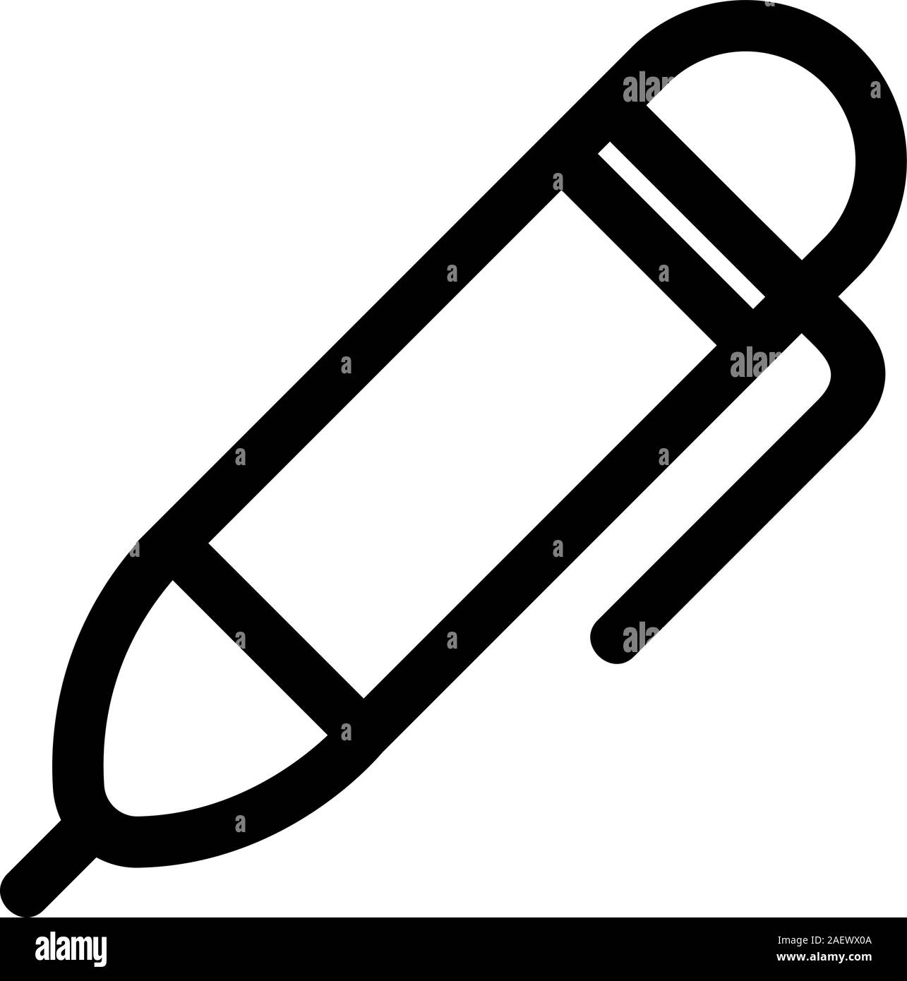 ballpoint pen icon vector. Isolated contour symbol illustration Stock ...