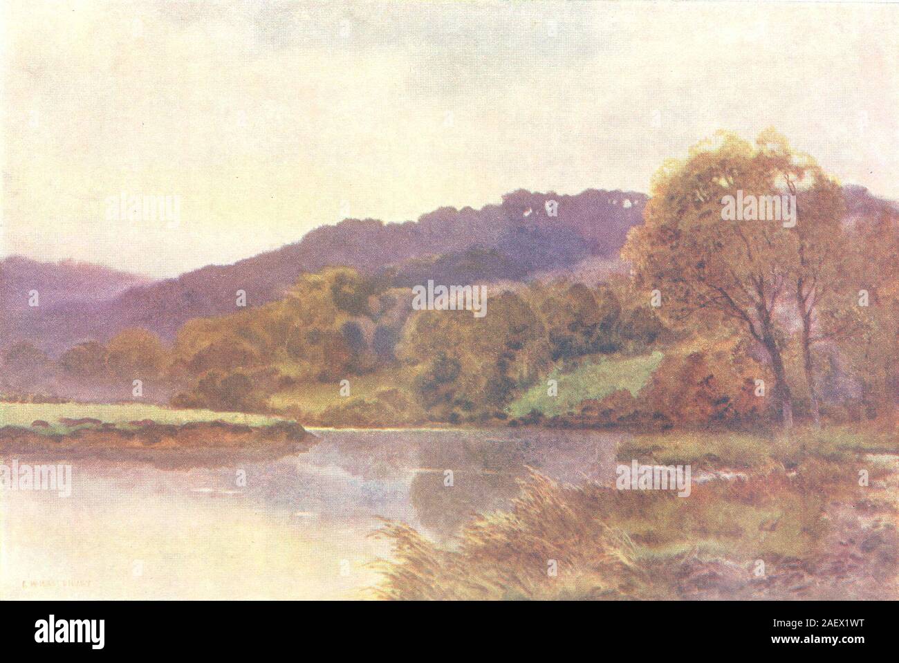 Streatley Hills. Berkshire. By Ernest Haslehust 1920 old vintage print picture Stock Photo