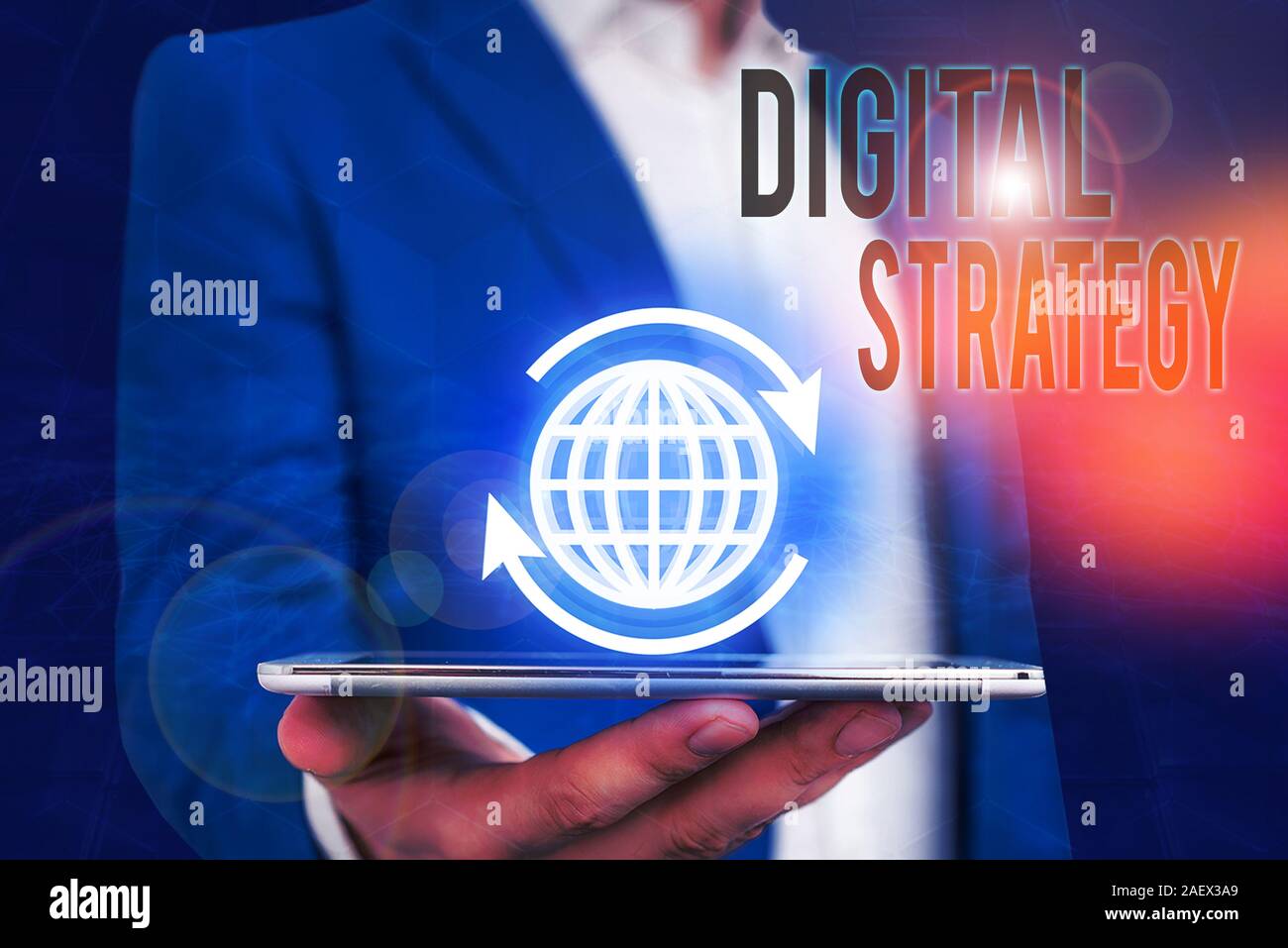 Handwriting text writing Digital Strategy. Conceptual photo plan for ...
