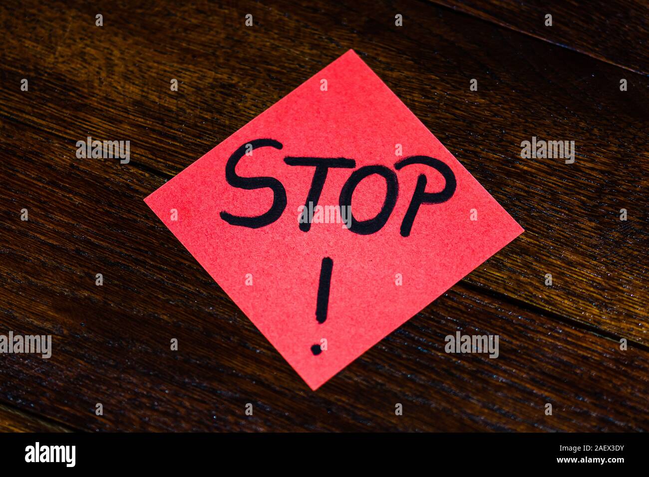 Writing stop on note paper hi-res stock photography and images - Alamy