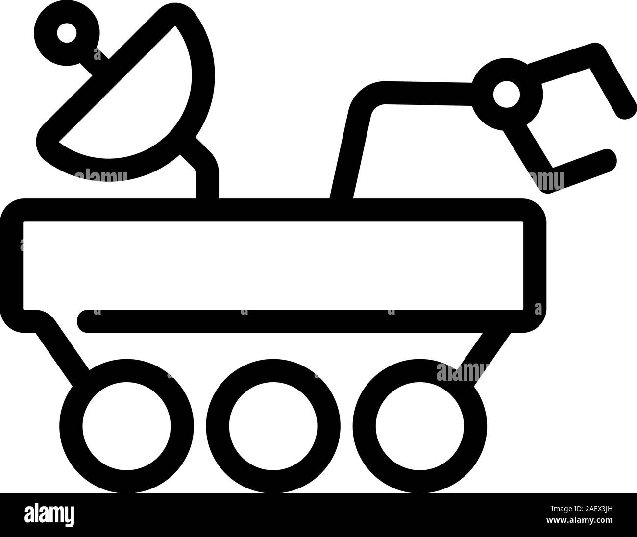 lunar rover icon vector. Isolated contour symbol illustration Stock ...