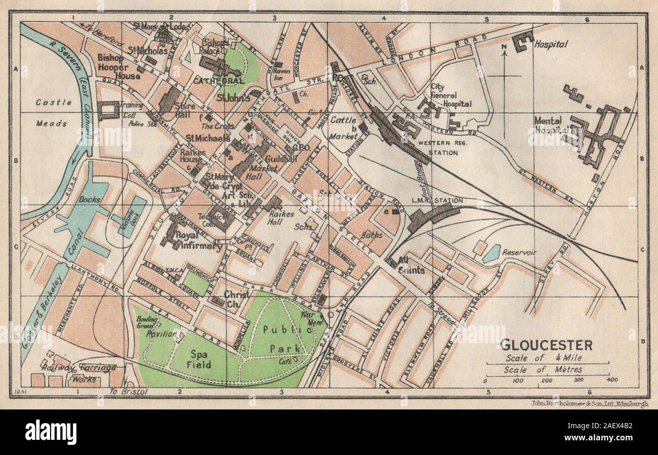 Map Of Gloucester 1960 Vintage Map Of Gloucester High Resolution Stock Photography And Images -  Alamy