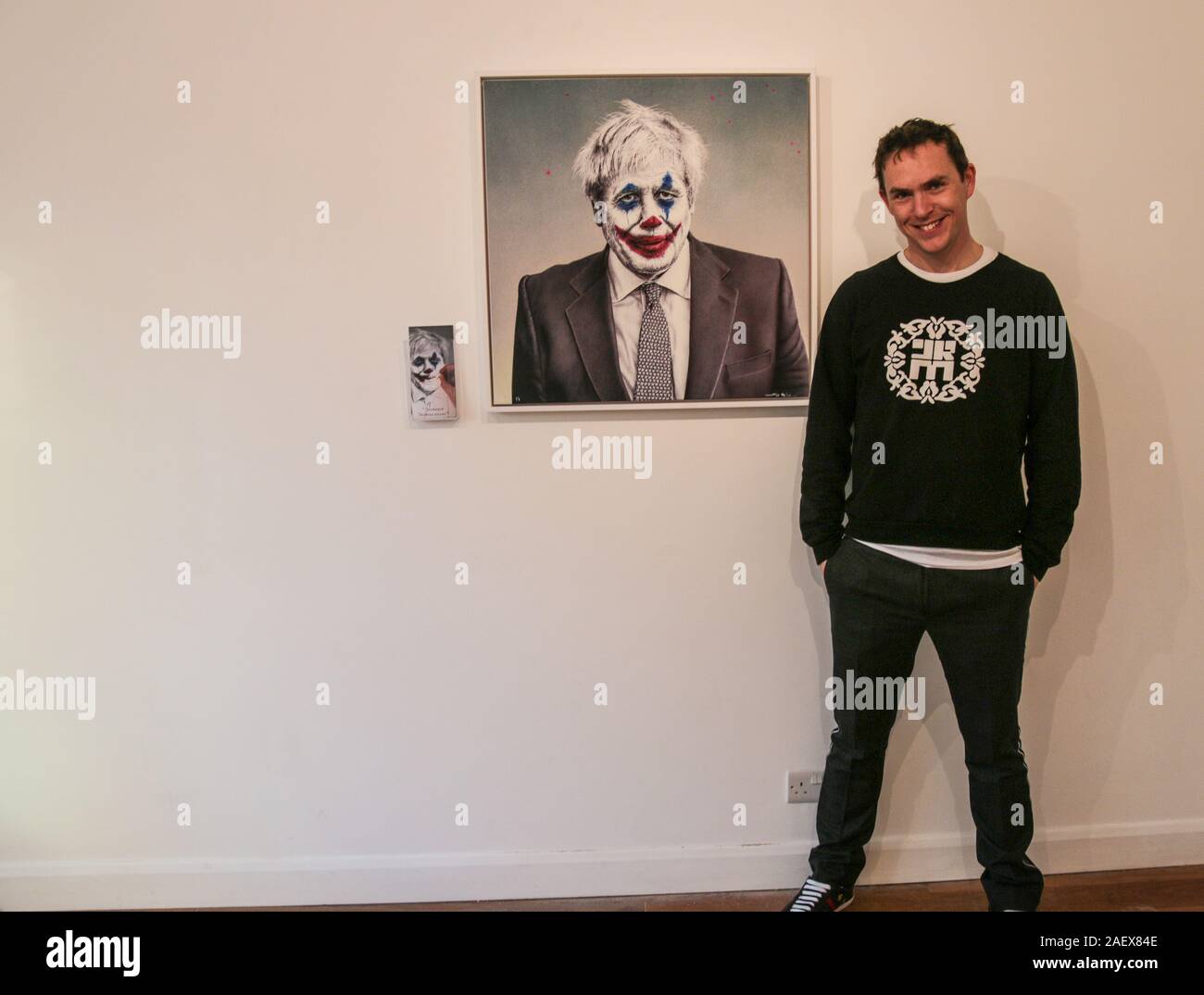 London, UK. 11th Dec, 2019. Artist James Mylne marking 10 years of his “ballpoint art”, at the Fizrovia Gallery. Credit: Paul Quezada-Neiman/Alamy Live News Stock Photo