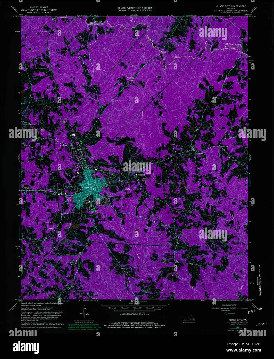 VA Chase City 184440 1966 24000 Inverted Stock Photo Alamy