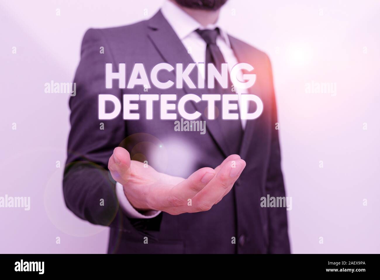 Conceptual hand writing showing Hacking Detected. Concept meaning ...