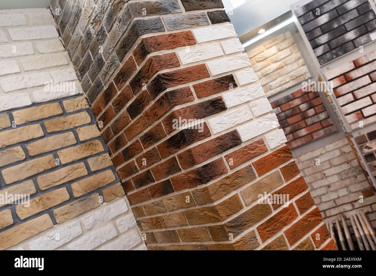 Examples of different brick walls Stock Photo Alamy