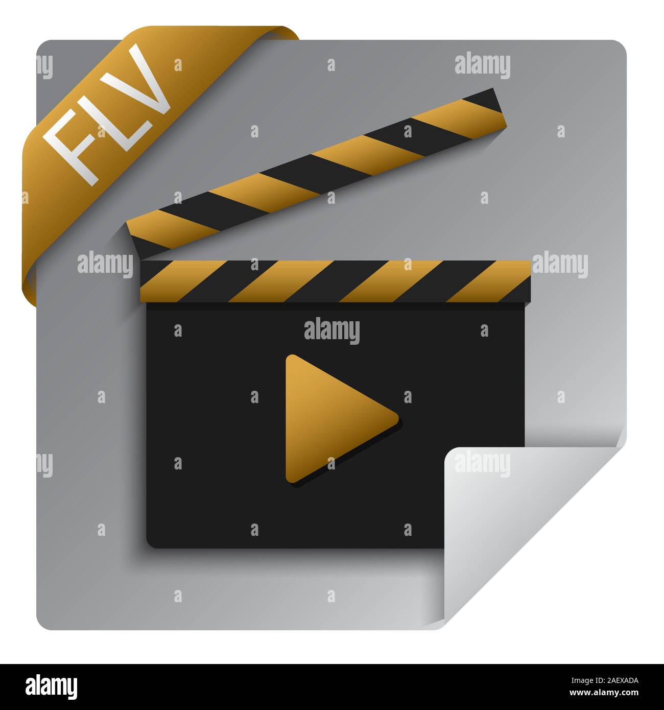 video file format icon design Stock Vector