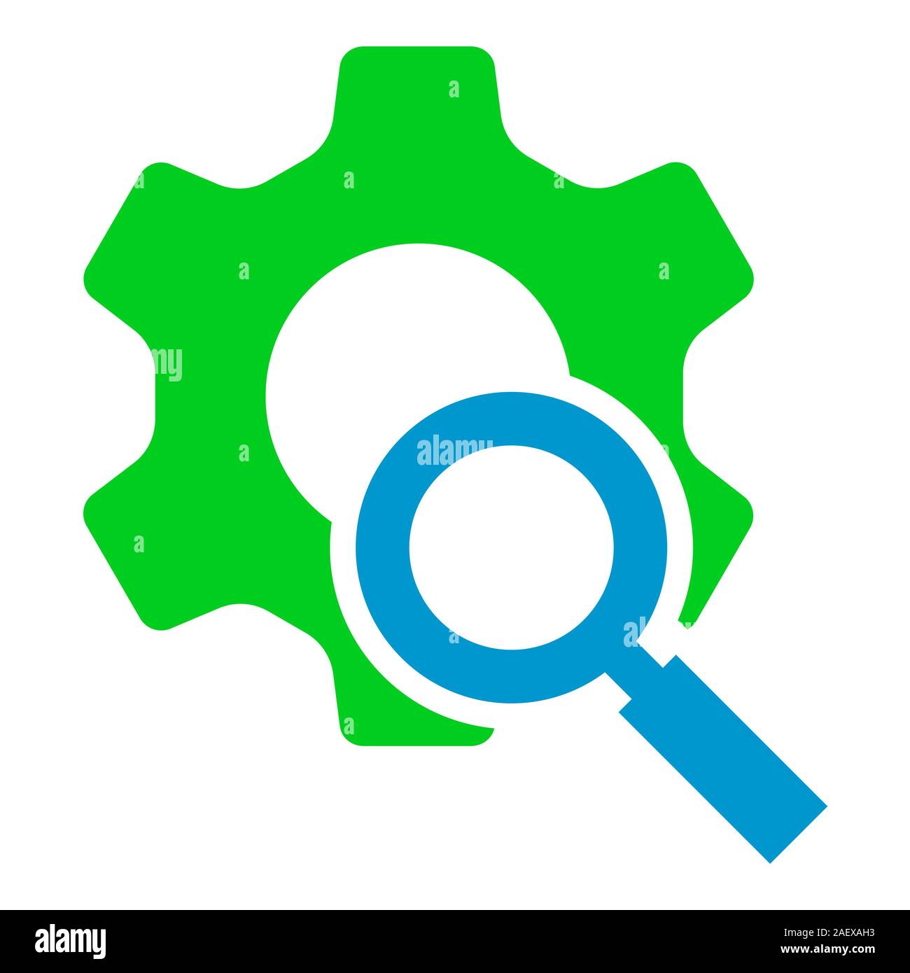 setting search troubleshooting icon Stock Vector