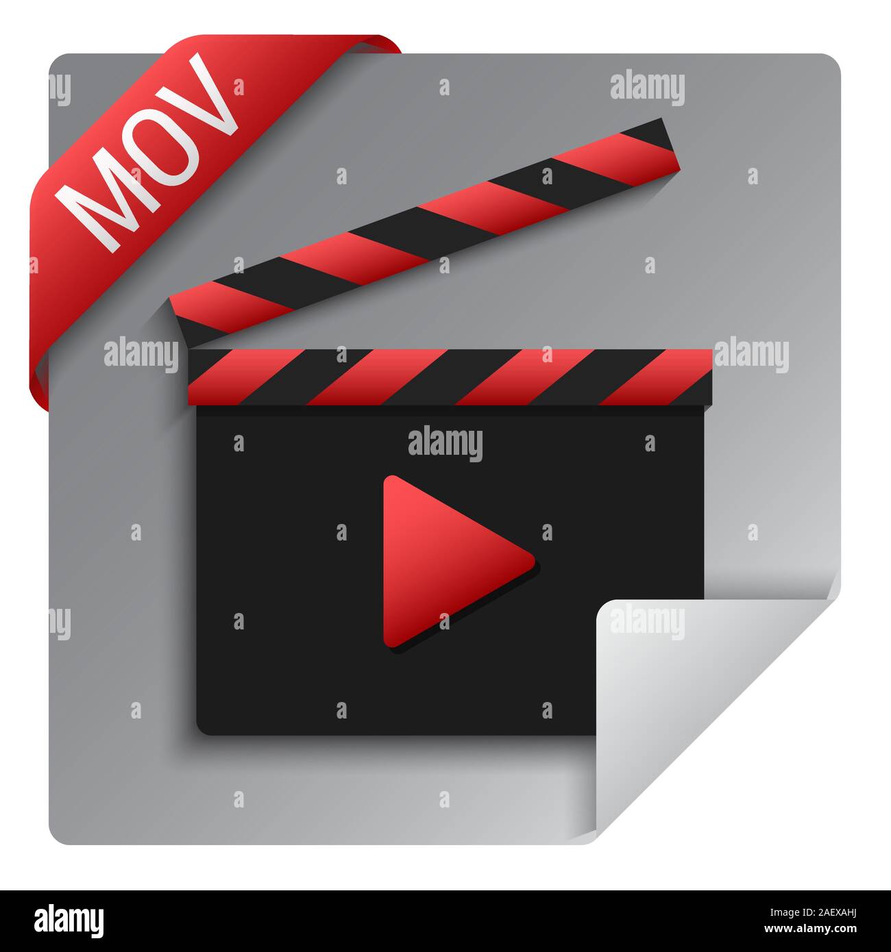video file format icon design Stock Vector
