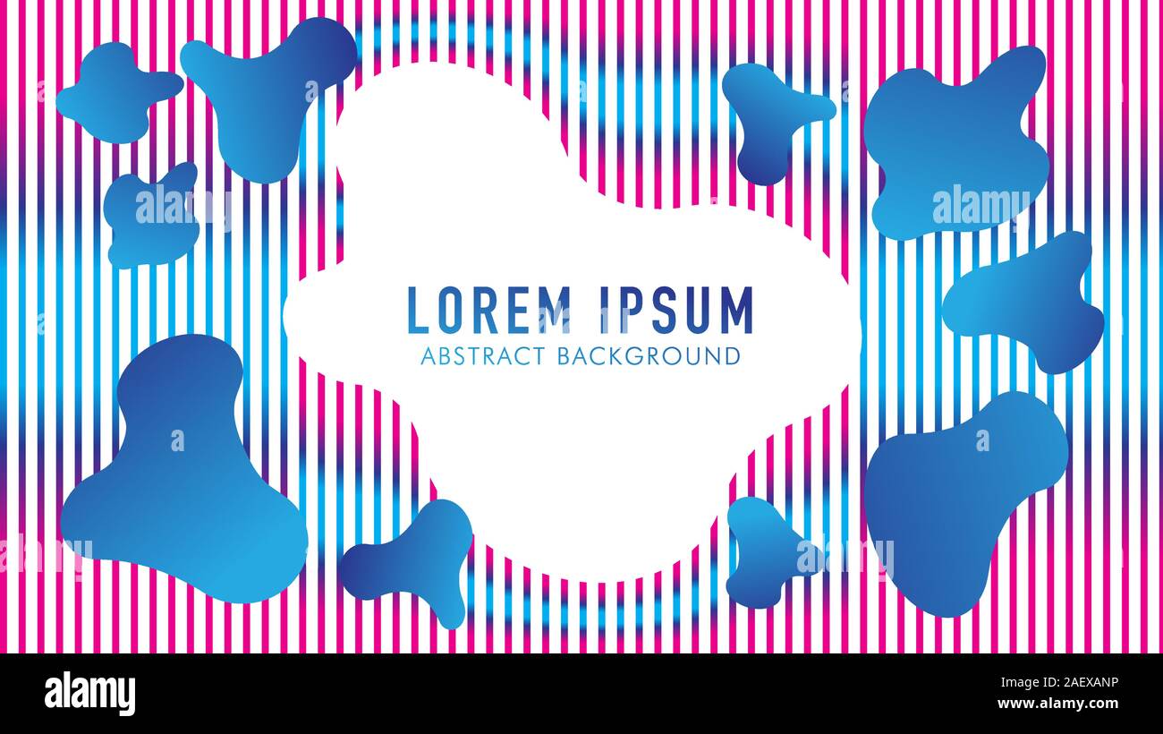 Abstract Liquid Background Design Template, Blue, Pink, Gradation Stock Vector