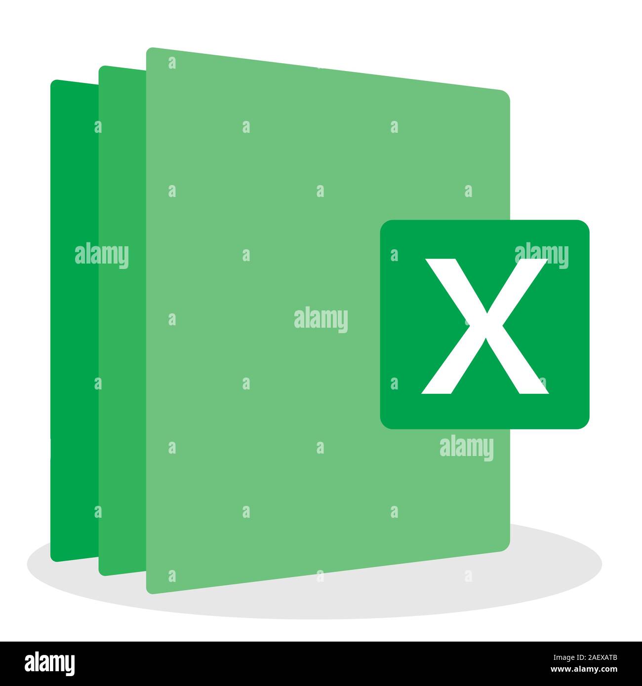 microsoft spreadsheet excel software custom icon Stock Vector