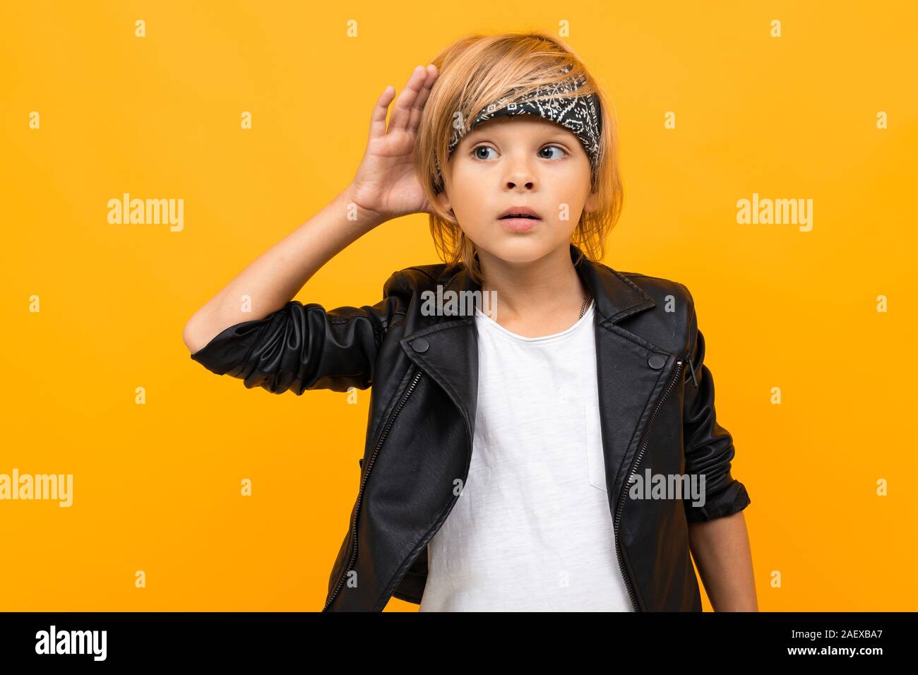 boys white leather jacket