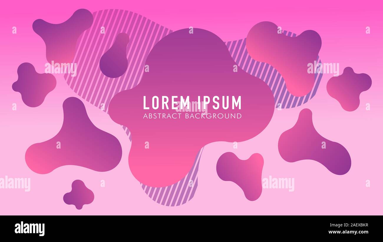 Pinky Abstract Liquid Background Design Template, Colorful Gradation Stock Vector