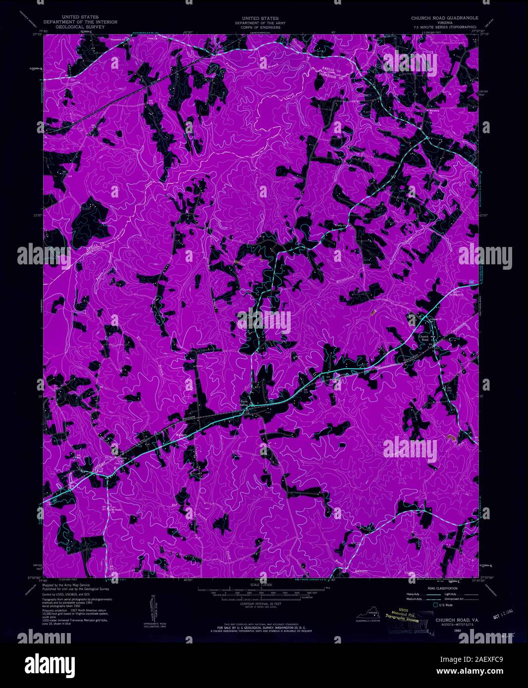 VA Church Road 184522 1943 24000 Inverted Stock Photo Alamy