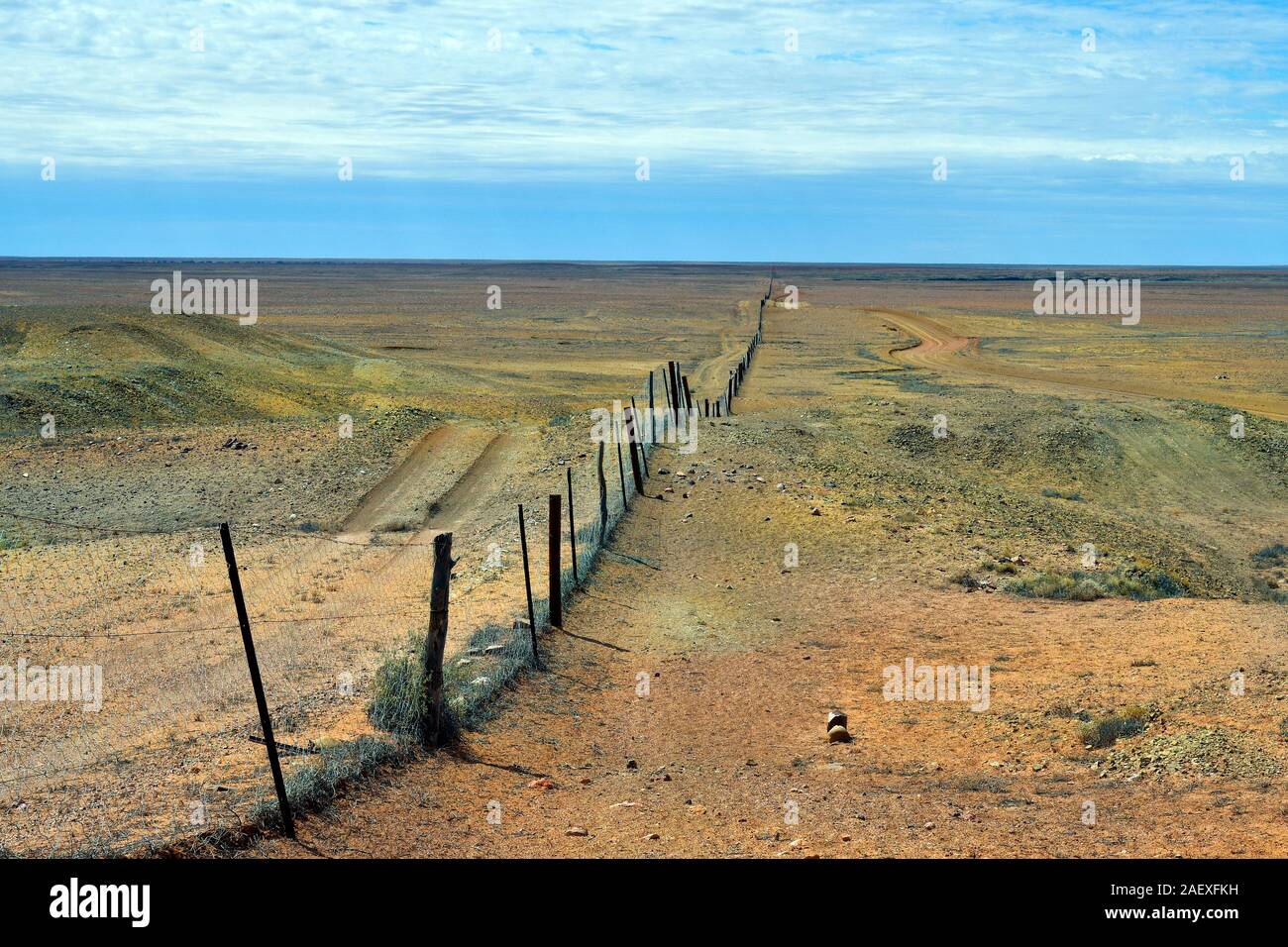 Australia, dog fence aka dingo fence a 5300 km long fence to protect