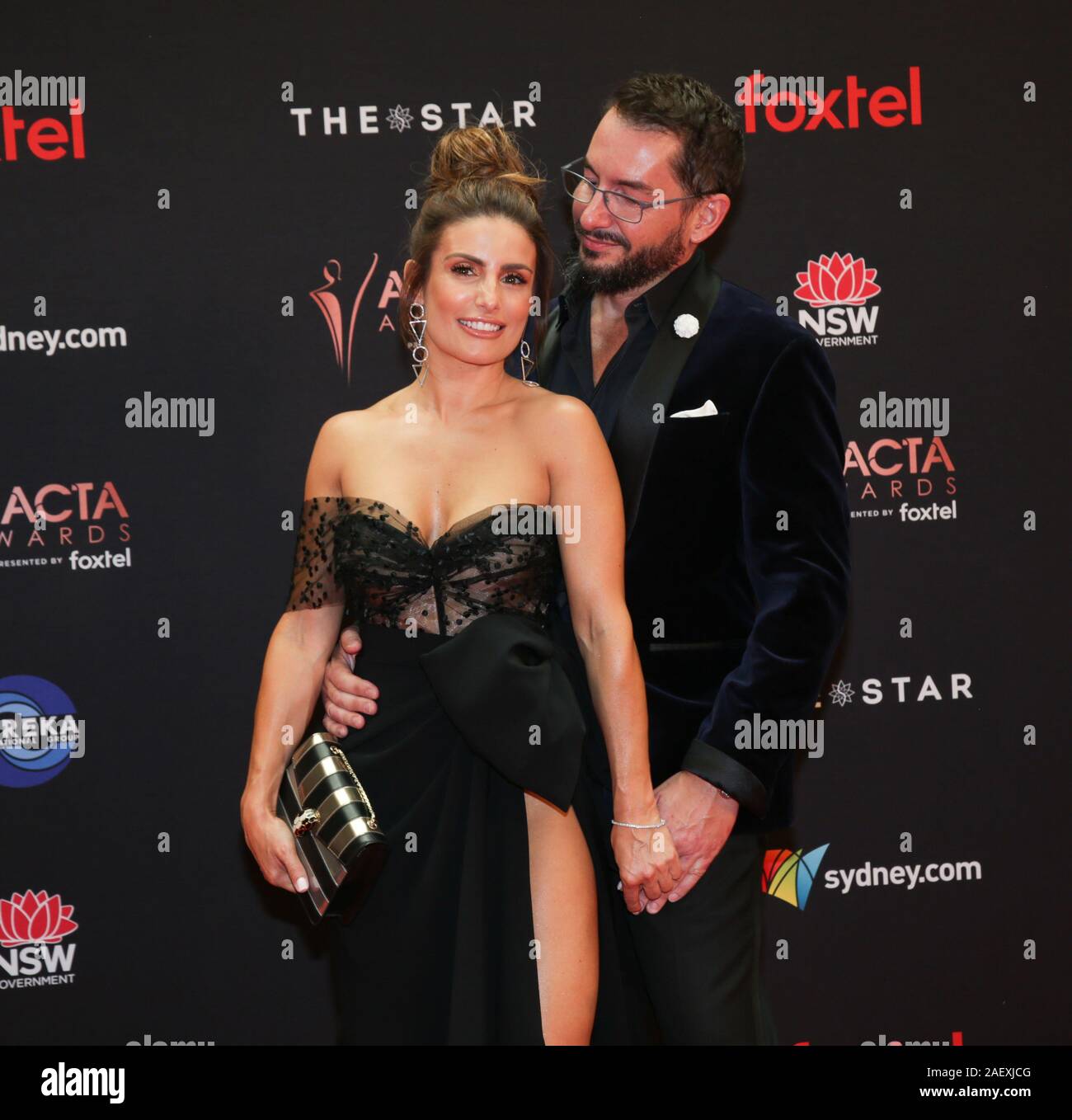 Ada Nicodemou & Adam Rigby attend the 2019 AACTA Awards Presented by ...