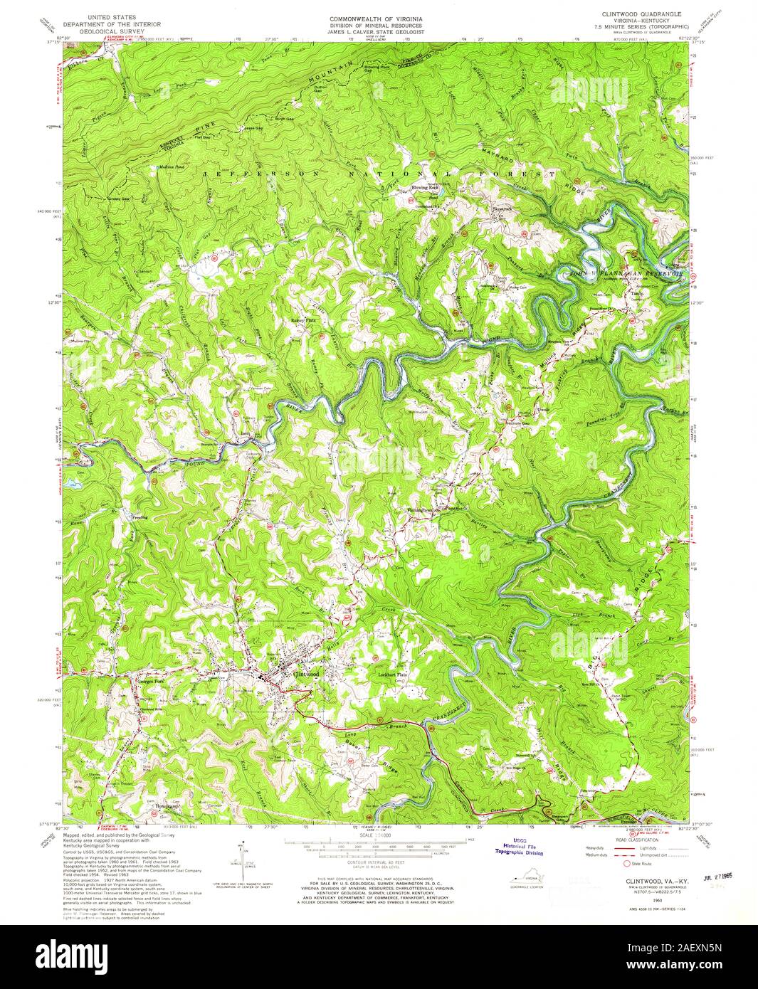 VA Clintwood 184585 1963 24000 Stock Photo Alamy