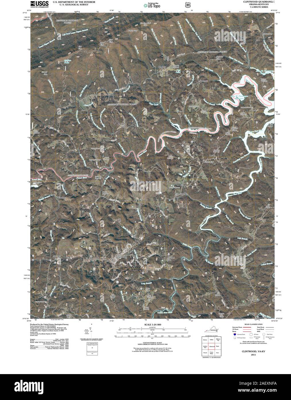 Map of clintwood hires stock photography and images Alamy