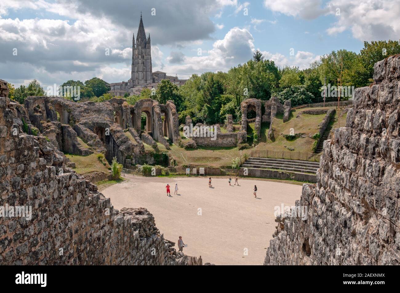 Gallo roman amphitheatre in saintes hires stock photography and images