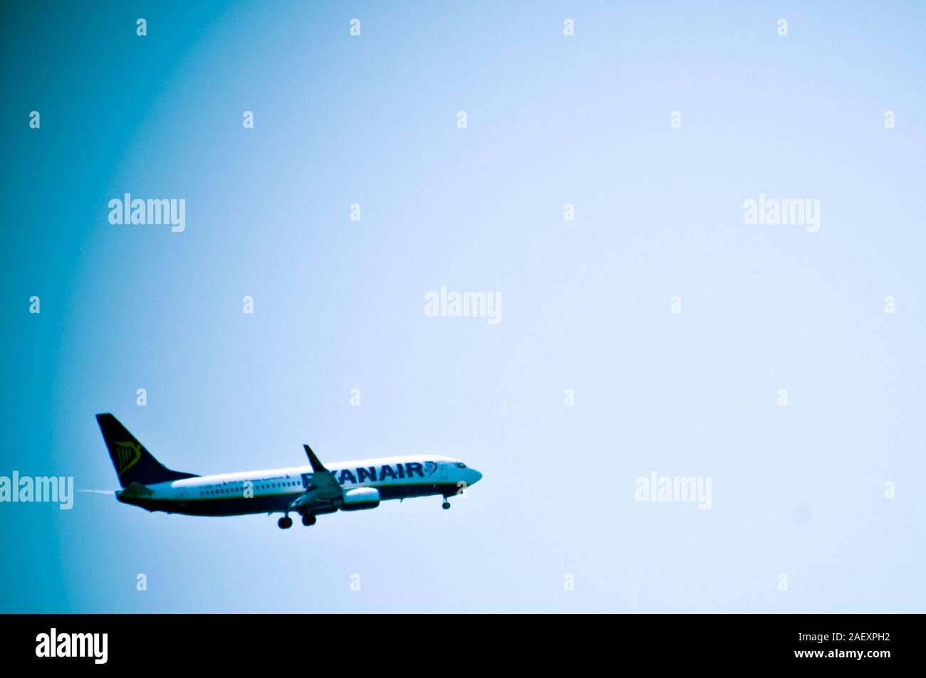 Rayanair commercial airplane Stock Photo