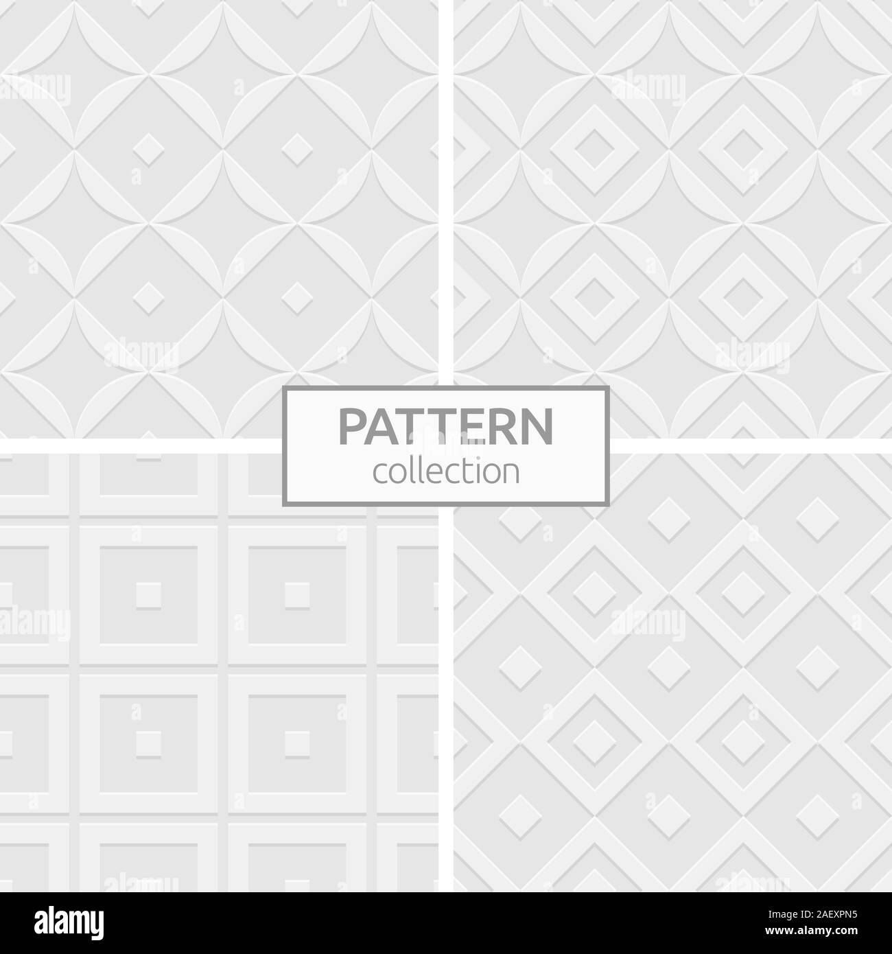 Set of four abstract seamless patterns. Modern stylish backgrounds ...