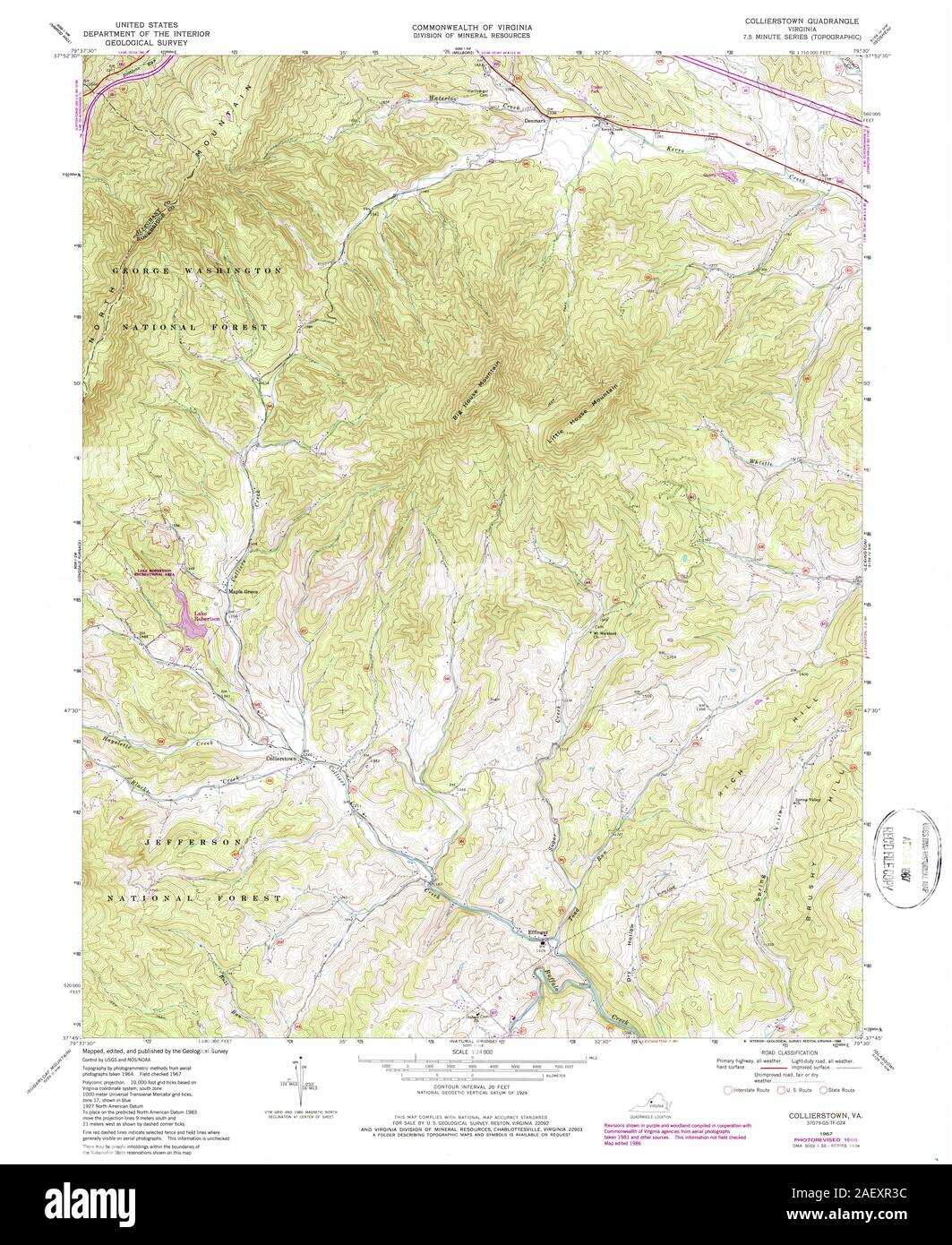 VA Collierstown 184610 1967 24000 Stock Photo Alamy