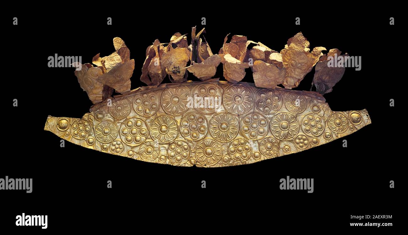 Mycenaean Gold diadem from Grave III, 'Grave of a Women', Grave Circle ...