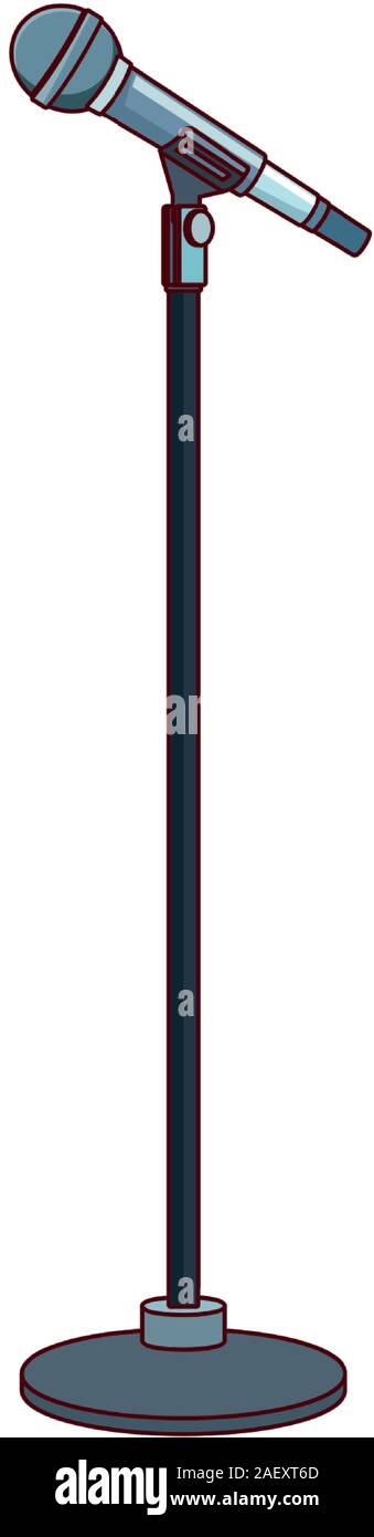 microphone stand icon, flat and colorful design Stock Vector Image ...