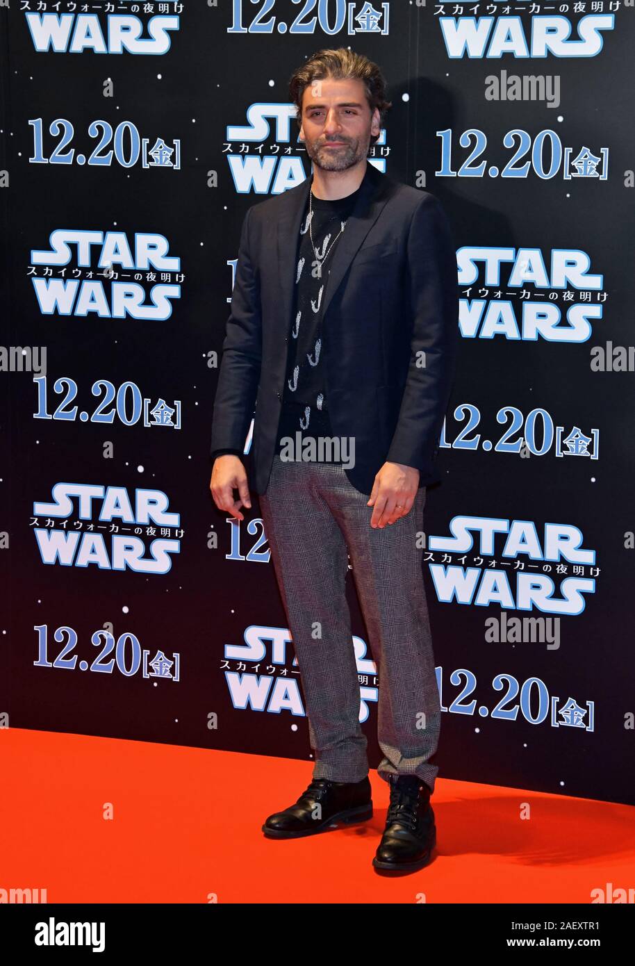 Tokyo, Japan. 11th Dec, 2019. Actor Oscar Isaac attends the Japan premiere for the film 'Star Wars: The Rise of Skywalker' in Tokyo, Japan on Wednesday, December 11, 2019. This film will open on December 20th in the world. Prior to this, special screening will be held at Hokkaido, Tokyo, Aichi, Osaka and Fukuoka in Japan on December 19th. Credit: UPI/Alamy Live News Stock Photo