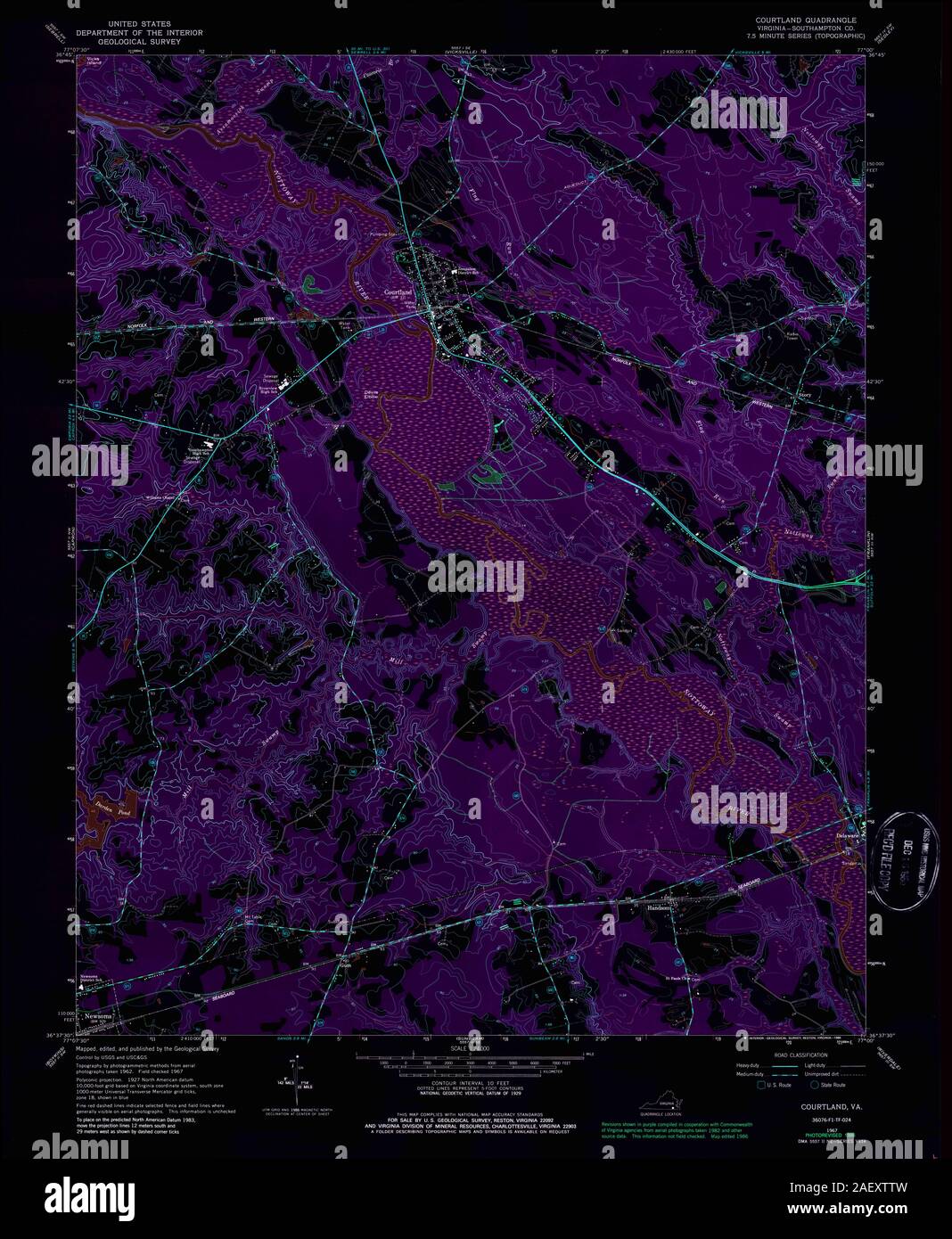 VA Courtland 184641 1967 24000 Inverted Stock Photo Alamy