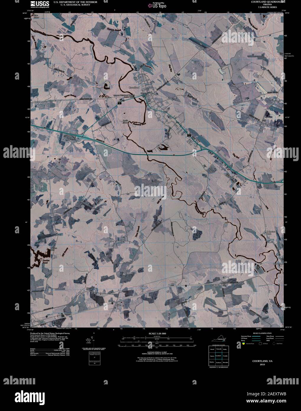 Map of courtland hires stock photography and images Alamy