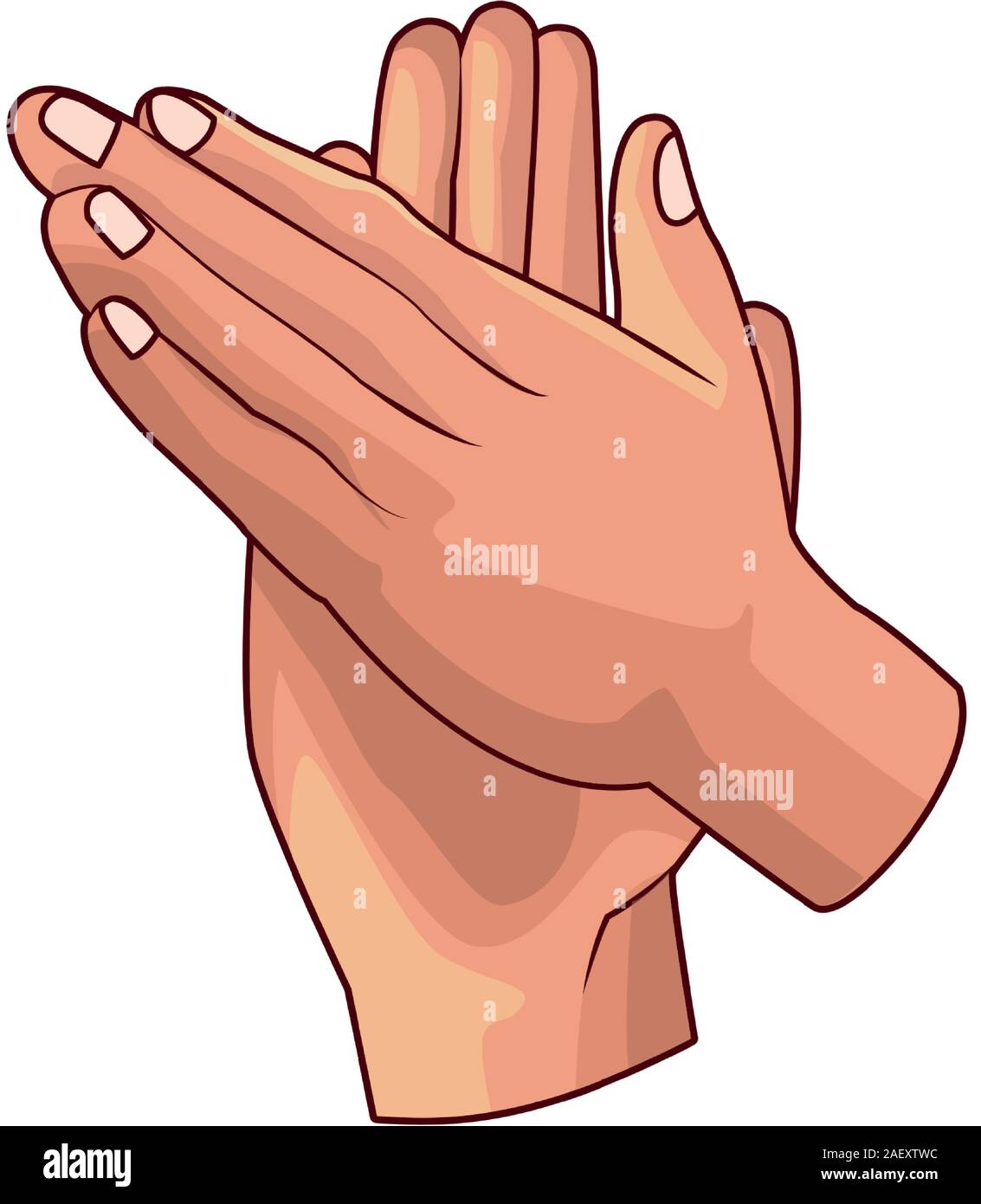 Hands clapping icon, colorful and flat design Stock Vector Image & Art ...