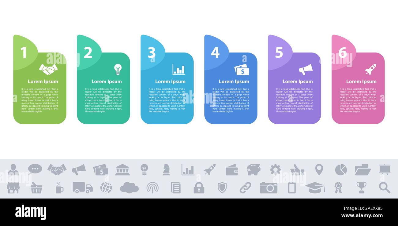 Infographic Design Business Concept Vector Illustration With 6