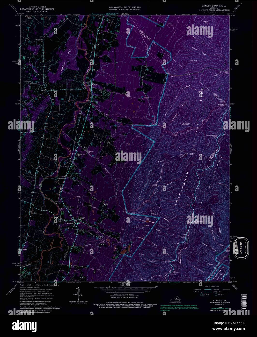 VA Crimora 184669 1965 24000 Inverted Stock Photo Alamy