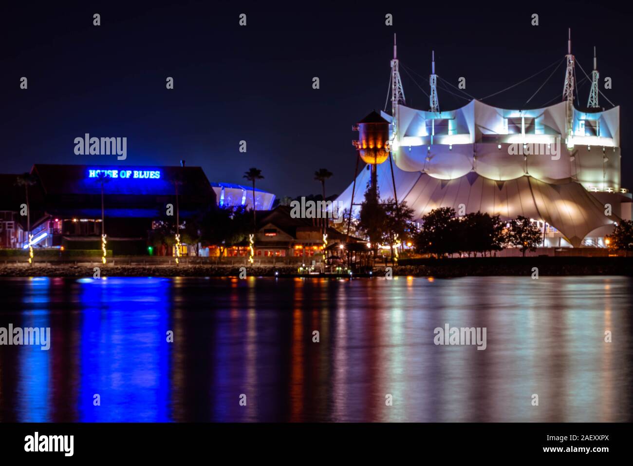 Orlando, Florida. November 29, 2019. House of Blues and  Cirque du Soleil in Lake Buena Vista Stock Photo
