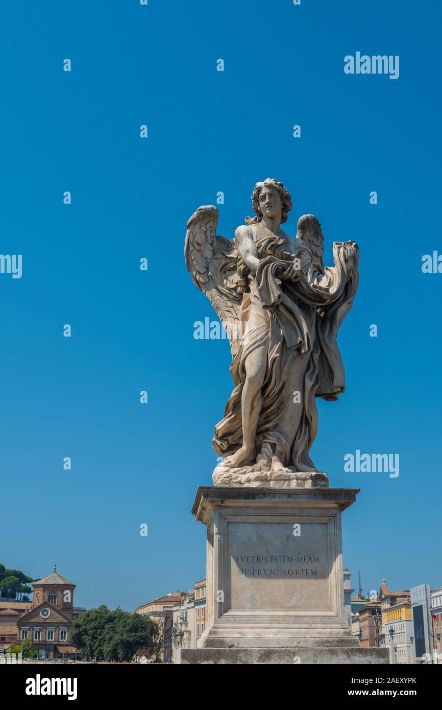 In all 10 Angels were carved for Ponte Sant Angelo Stock Photo