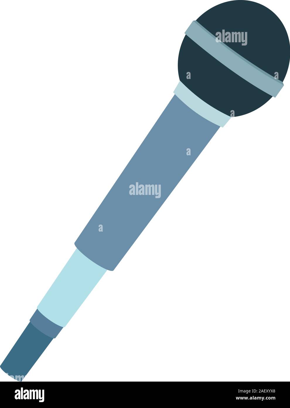microphone icon image, flat design Stock Vector