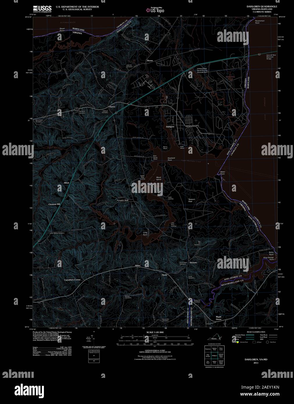 VA Dahlgren 20110707 TM Inverted Stock Photo Alamy