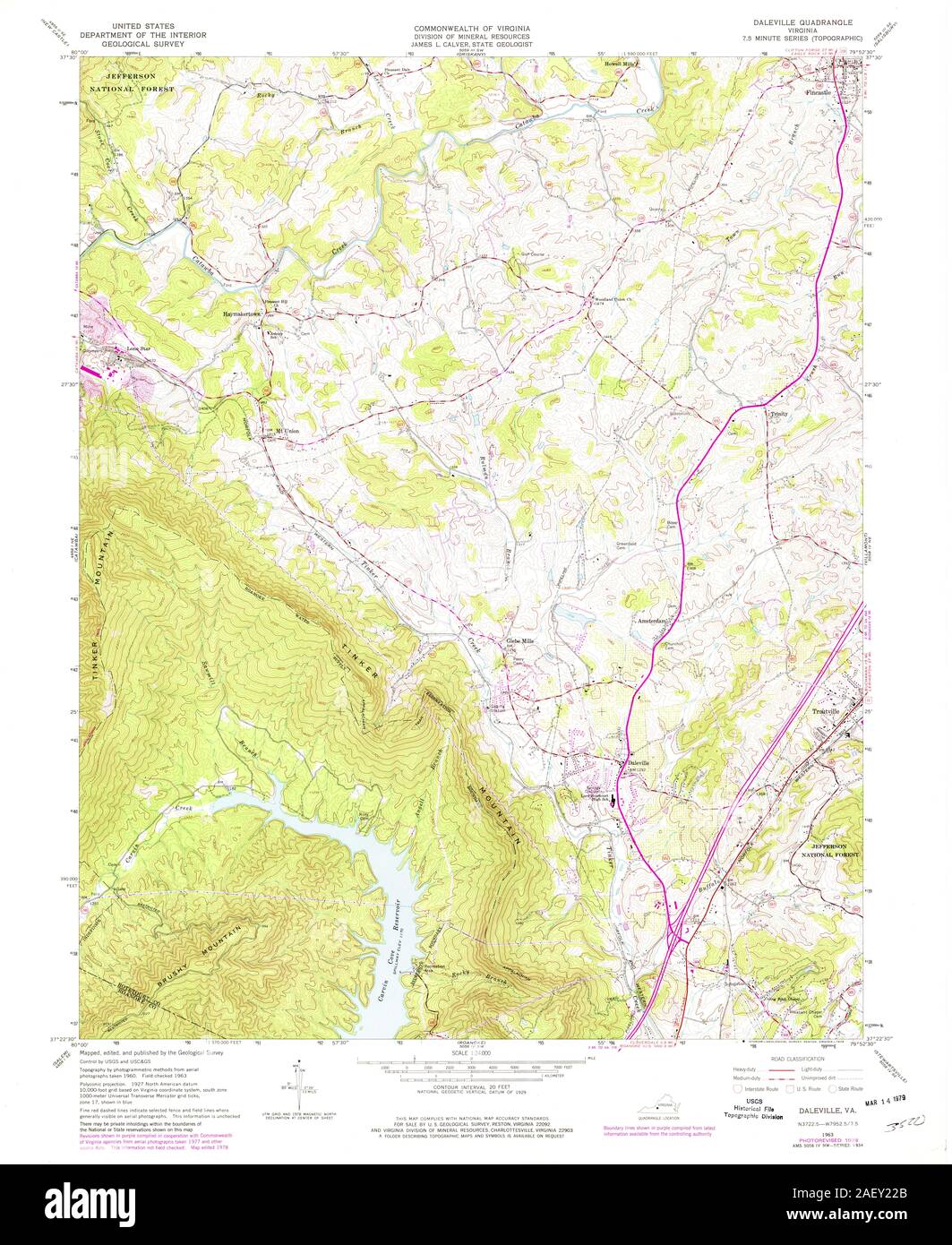 VA Daleville 184711 1963 24000 Stock Photo Alamy