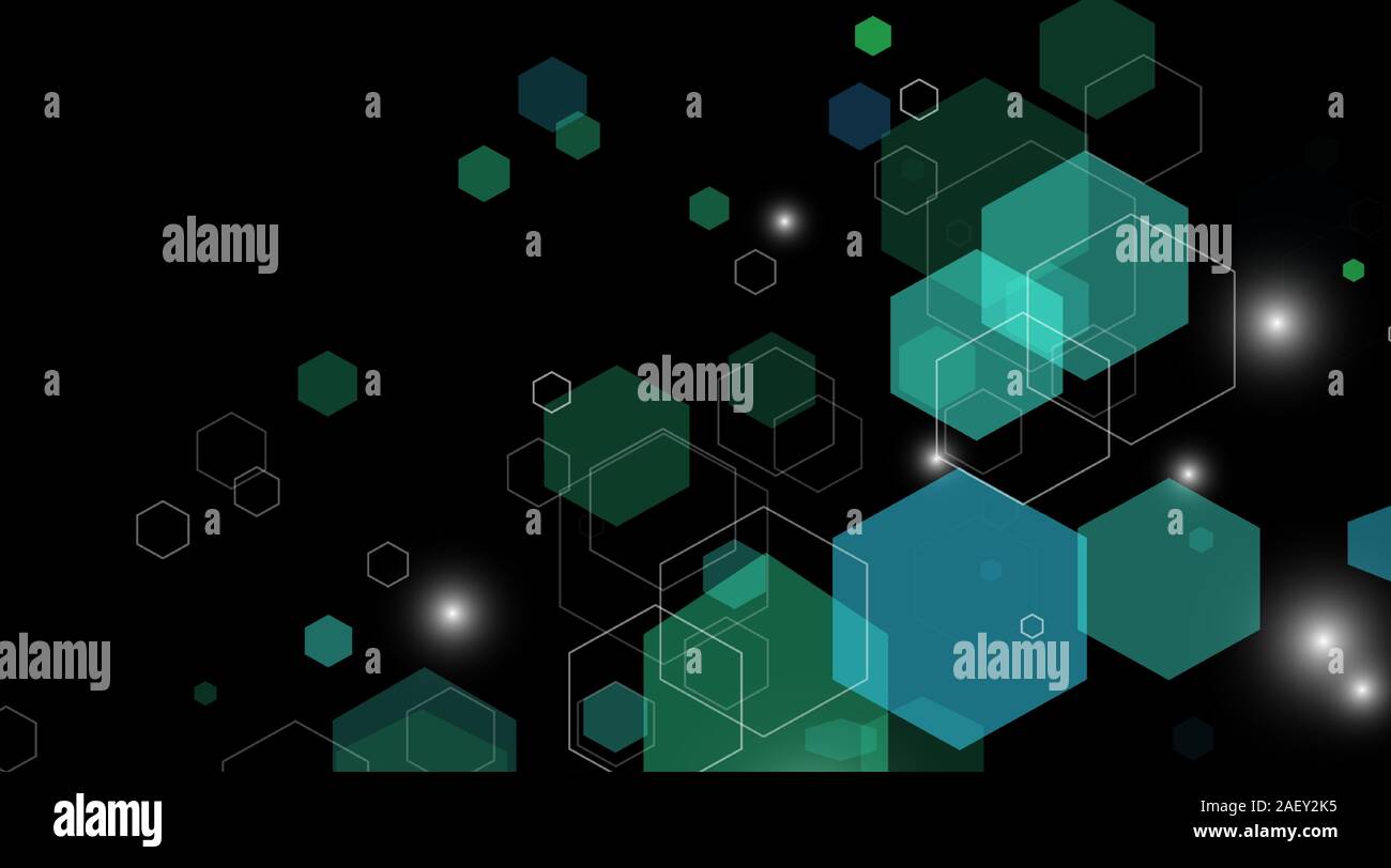abstract vector background. Concept shape hexagon green. Vector ...