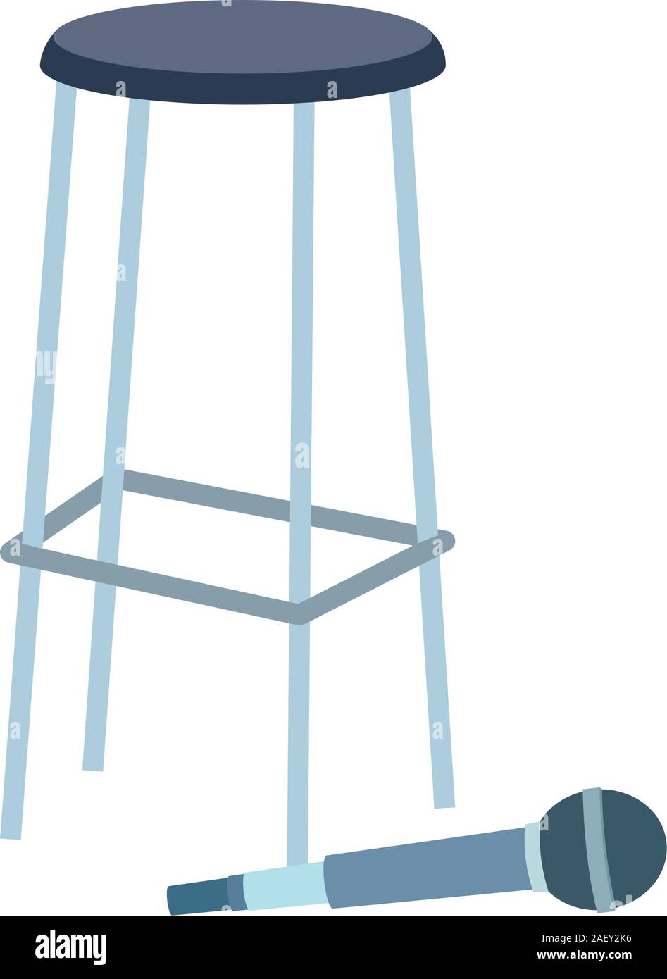 microphone and bar stool, flat design Stock Vector Image & Art Alamy