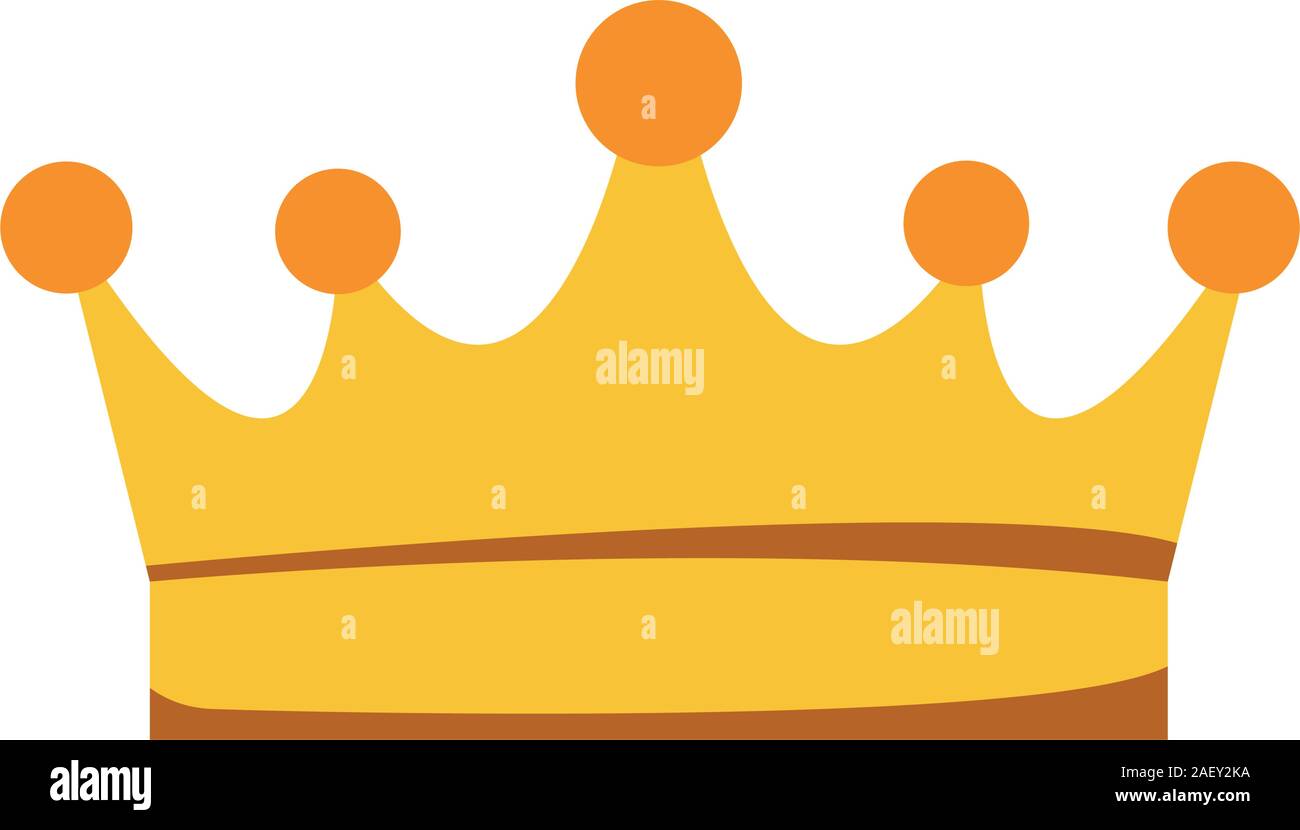 queen crown icon, colorful and flat design Stock Vector