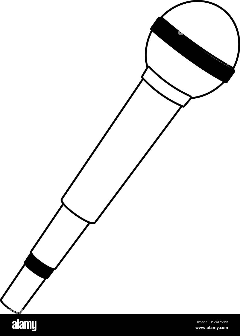 microphone icon image, flat design Stock Vector