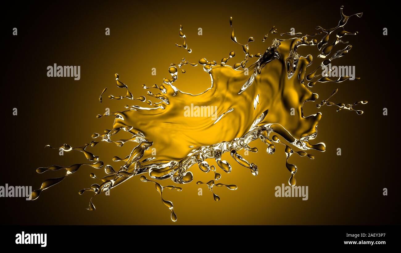Isolated splash of water with splashes and drops on a black background ...