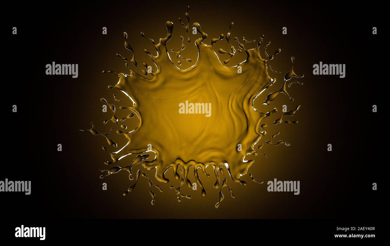 Isolated splash of water with splashes and drops on a black background ...