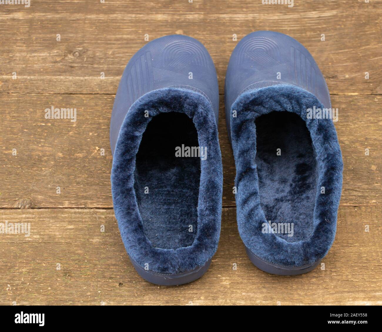 Winter shoes with warm fur inside, for wearing around the house Stock Photo  - Alamy