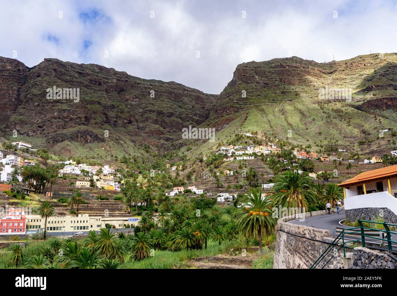 The Valle Gran Rey on the Canary Island La Gomera Stock Photo