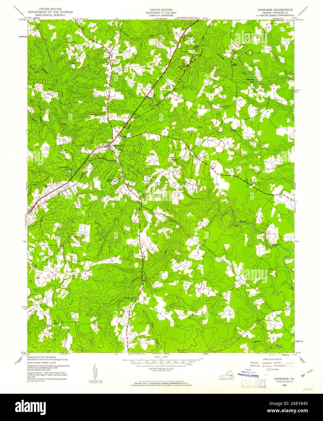 Map of dinwiddie hires stock photography and images Alamy