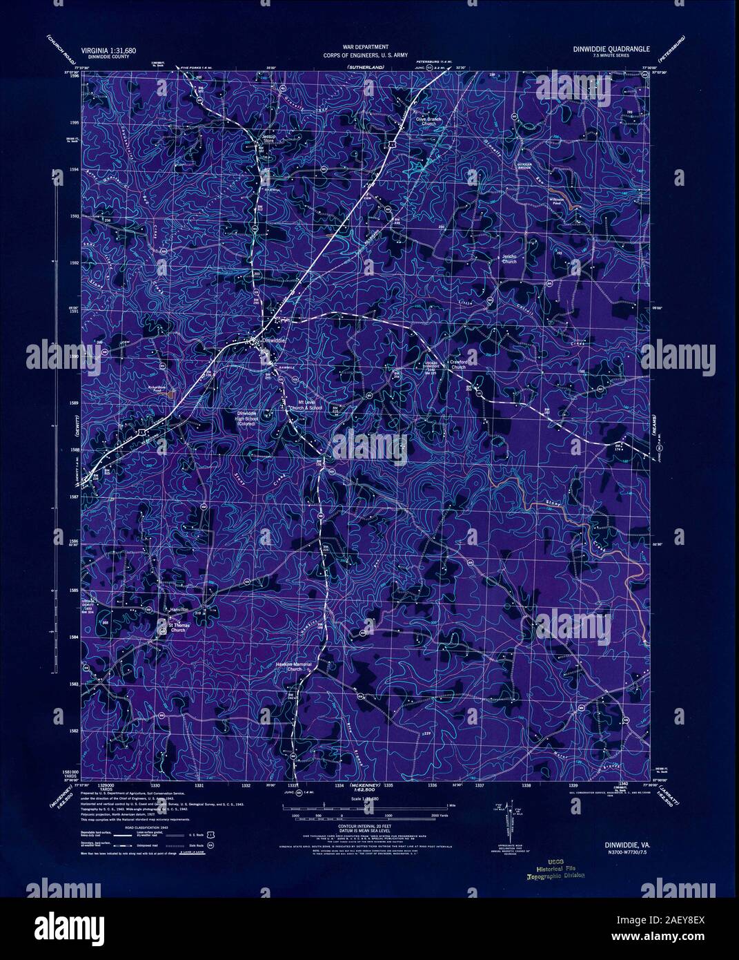 Map of dinwiddie hires stock photography and images Alamy