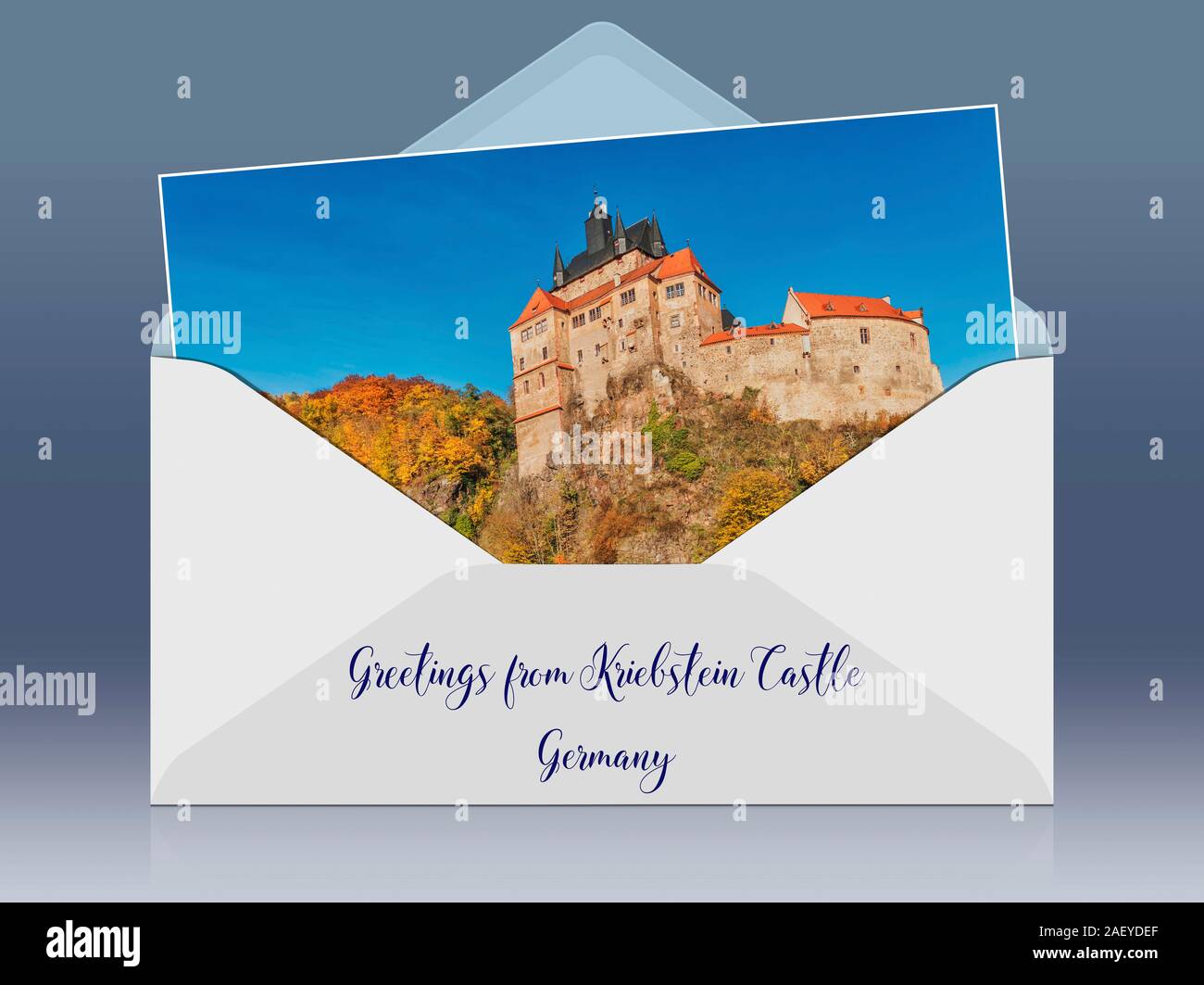 The castle Kriebstein was built before 1384 and is considered the most beautiful knight's castle in Saxony. Kriebethal, Germany, Europe Stock Photo